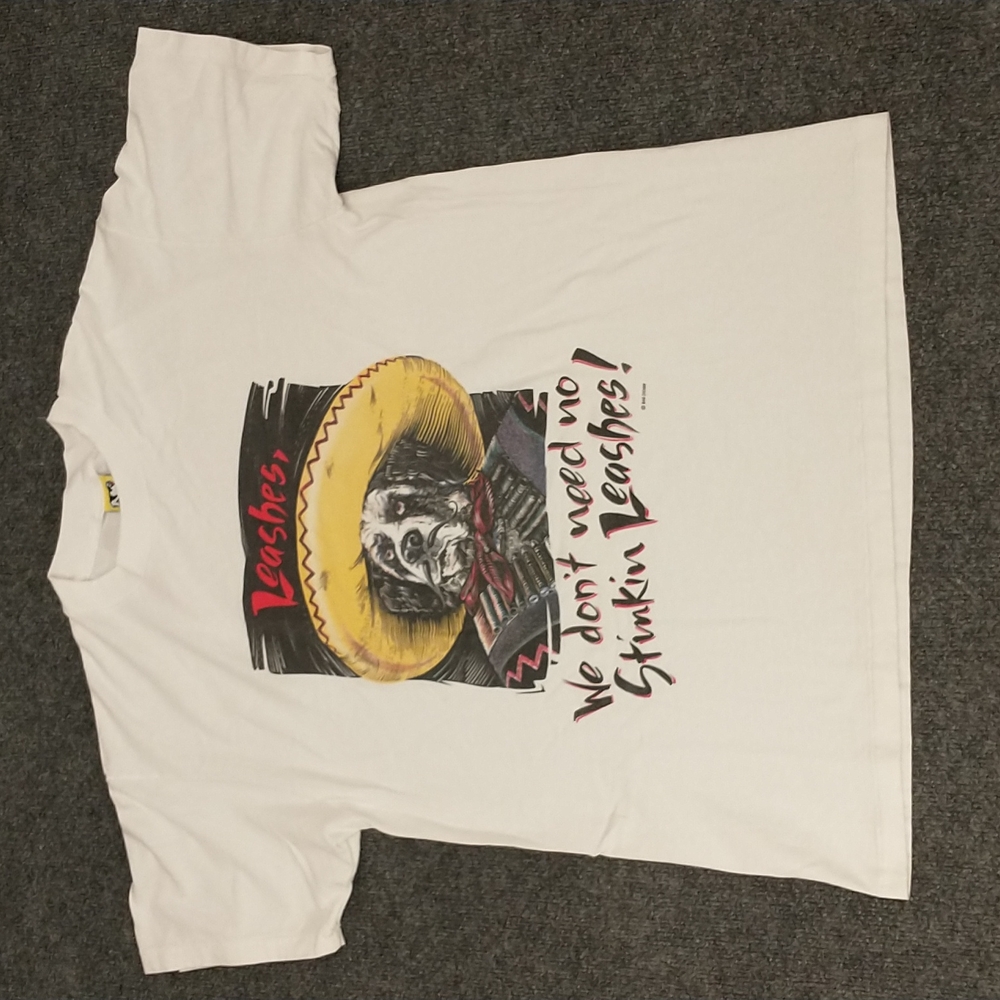Vintage Big Dog Tee No Stinkin Leashes USA Made 100 Cotton Single Stitch T Shirt